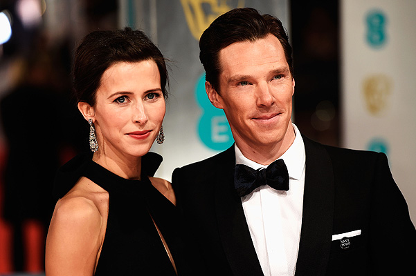 LONDON, ENGLAND - FEBRUARY 08:  Sophie Hunter and Benedict Cumberbatch attend the EE British Academy Film Awards at The Royal Opera House on February 8, 2015 in London, England.  (Photo by Ian Gavan/Getty Images)
