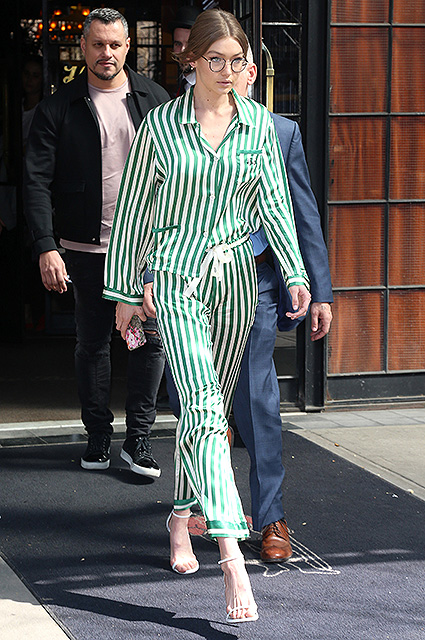 NO JUST JARED USAGE Gigi Hadid seen leaving The Bowery Hotel in New York City. Pictured: Gigi Hadid Ref: SPL1478095  130417   Picture by: Splash News Splash News and Pictures Los Angeles:310-821-2666 New York:212-619-2666 London:870-934-2666 photodesk@splashnews.com 